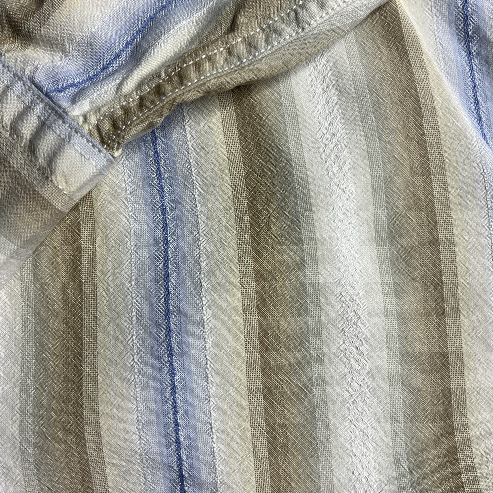Tommy Bahama Silk Shirt Men's Size XL Striped Long Sleeve - Picture 3 of 9